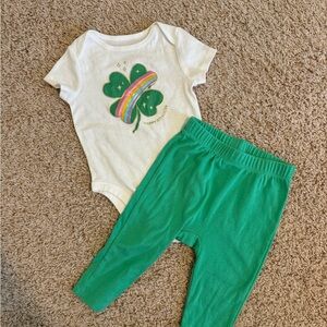 Jumping Beans baby girl onesie and leggings matching set